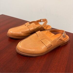 Lucky Brand Louisaa‎ Tan Leather Slingback Mules Leather Womens Size 8M